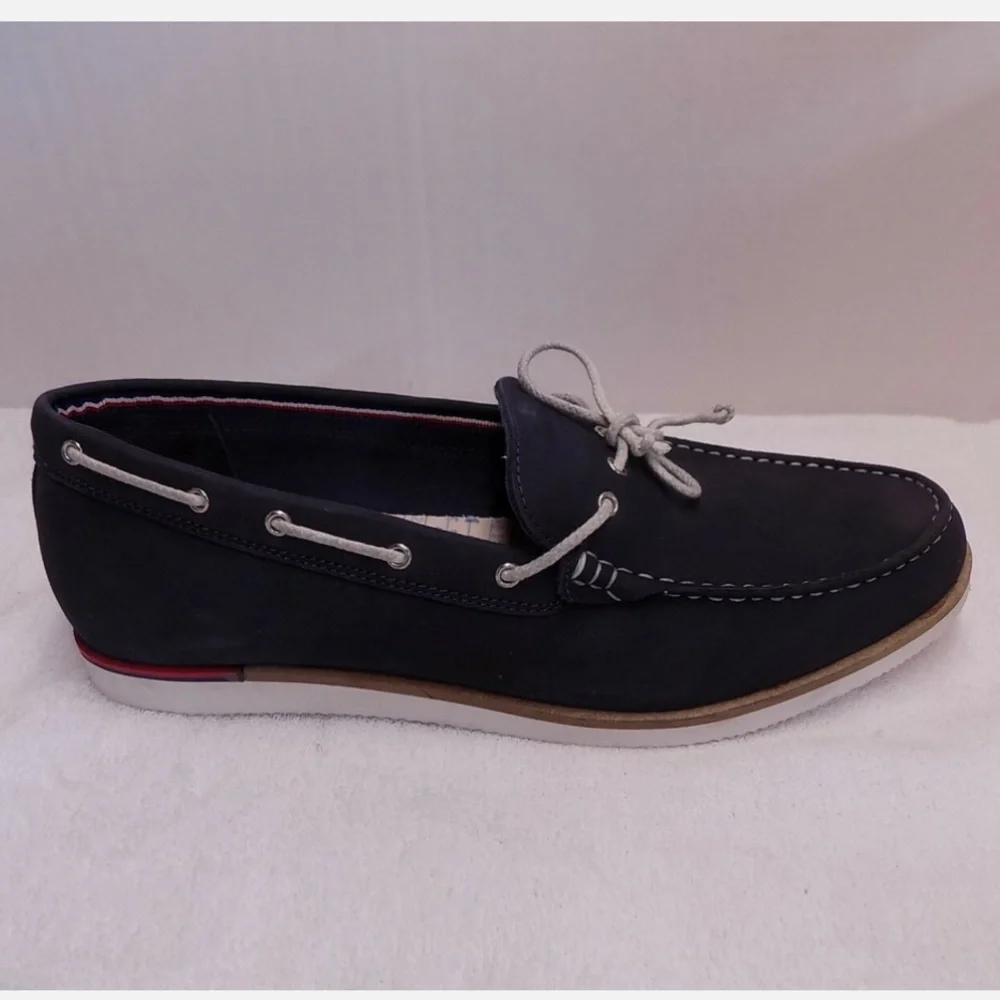 MODERN FICTION TAHOMA Lightweight Suede Boat MEN S SHOES NAVY COLOR Size 12